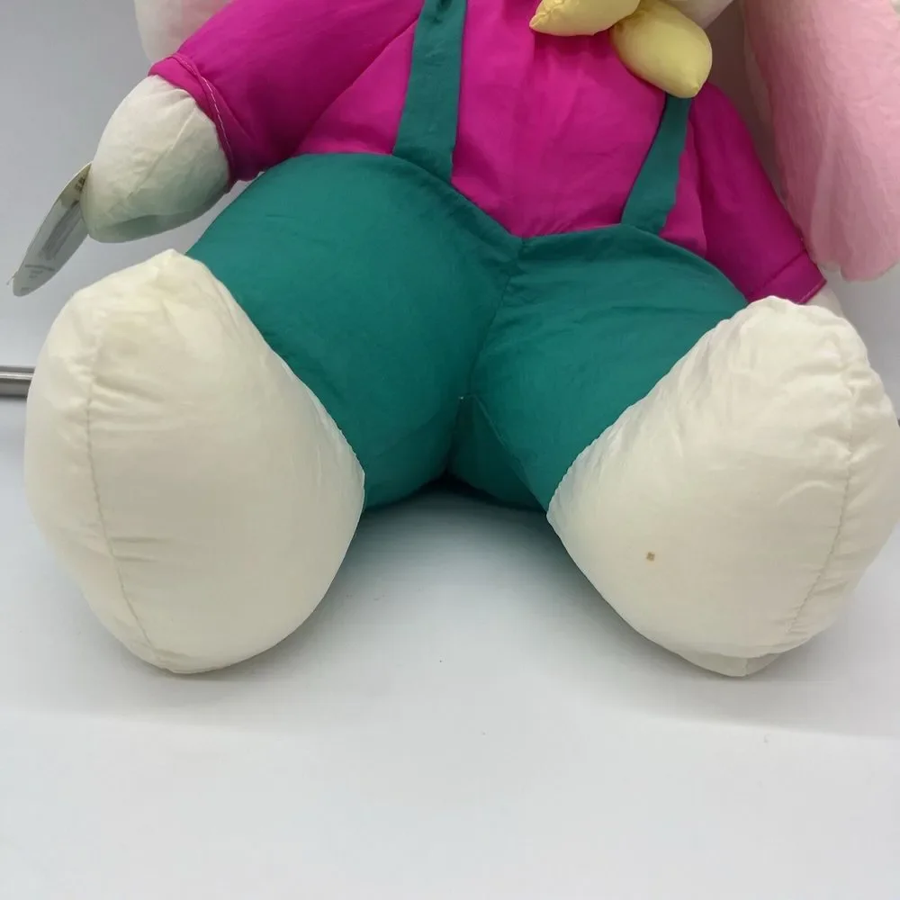 Vtg Gibson Greetings Bunny Rabbit Plush Nylon Parachute Material Stuffed W/ Tags